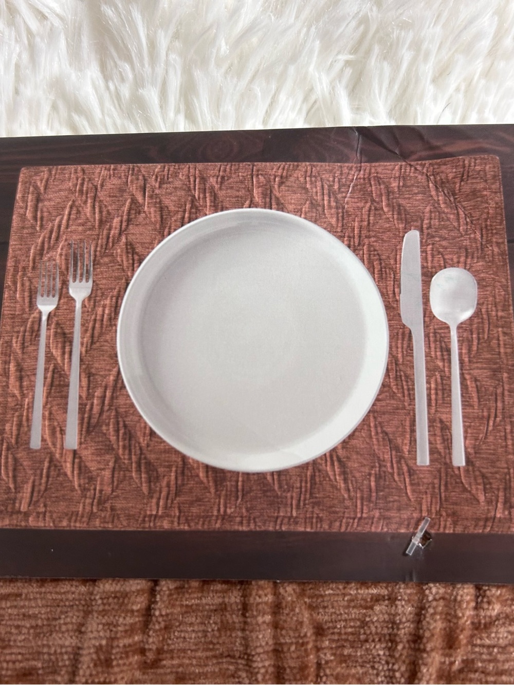 Branch Hill Copper Textured Placemat Set of 4  textured rust fabric NWT - Picture 9 of 10